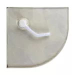 Coria | 100x100x5 cm półokrągły, brodzik akrylowy z syfonem