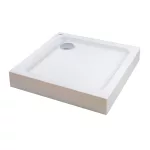 Almagro | 80x80x13,5 cm kwadratowy, brodzik akrylowy z syfonem
