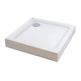 Almagro | 80x80x13,5 cm kwadratowy, brodzik akrylowy z syfonem
