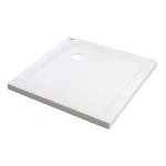 Coria | 80x80x5 cm kwadratowy, brodzik akrylowy z syfonem