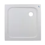 Coria | 80x80x5 cm kwadratowy, brodzik akrylowy z syfonem