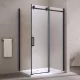 Milano | Duo Black kabina prysznicowa 80x120, 195cm, 8mm, NANO