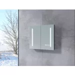 Sevilla | Antracyt mat, szafka z lustrem, dwudrzwiowa, z oświetleniem LED 60 cm