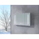Vicenza | Antracyt mat, szafka z lustrem, trzydrzwiowa, z oświetleniem LED 100 cm