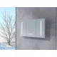 Vicenza | White szafka z lustrem, trzydrzwiowa, z oświetleniem LED 100 cm