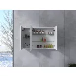 Vicenza | White szafka z lustrem, trzydrzwiowa, z oświetleniem LED 100 cm
