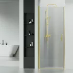 Madeira | Gold 80 drzwi prysznicowe uchylne, 190cm, 6mm, NANO