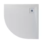 Cagliari | White 80x80x2,6 cm półokrągły, brodzik SMC z syfonem