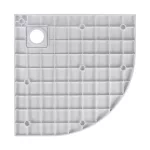 Cagliari | White 80x80x2,6 cm półokrągły, brodzik SMC z syfonem