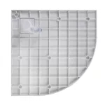 Cagliari | White 80x80x2,6 cm półokrągły, brodzik SMC z syfonem