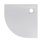Cagliari | White 90x90x2,6 cm półokrągły, brodzik SMC z syfonem