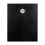Cagliari | Black 80x100x2,6 cm prostokątny, brodzik SMC z syfonem