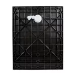 Cagliari | Black 80x100x2,6 cm prostokątny, brodzik SMC z syfonem