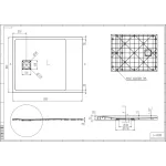 Cagliari | White 80x100x2,6 cm prostokątny, brodzik SMC z syfonem