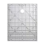 Cagliari | White 80x100x2,6 cm prostokątny, brodzik SMC z syfonem