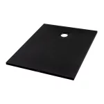 Cagliari | Black 80x120x2,6 cm prostokątny, brodzik SMC z syfonem