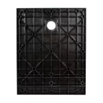 Cagliari | Black 80x120x2,6 cm prostokątny, brodzik SMC z syfonem
