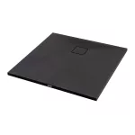 Cagliari | Black 80x80x2,6 cm kwadratowy, brodzik SMC z syfonem