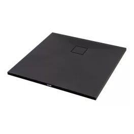 Cagliari | Black 80x80x2,6 cm kwadratowy, brodzik SMC z syfonem