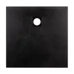 Cagliari | Black 80x80x2,6 cm kwadratowy, brodzik SMC z syfonem