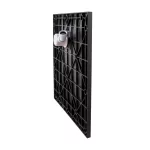 Cagliari | Black 80x80x2,6 cm kwadratowy, brodzik SMC z syfonem