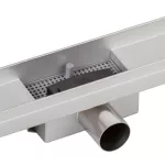 Granada | odpływ liniowy z czarnym szkłem, 70 cm