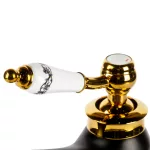 Izmir | Black & Gold bateria umywalkowa wysoka retro