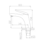 Ibiza | Gun Grey bateria umywalkowa