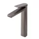 Singapore | Gun Grey bateria umywalkowa wysoka