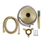 Korfu | Rose Gold bateria wannowa wolnostojąca