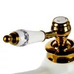 Izmir | White & Gold bateria umywalkowa retro