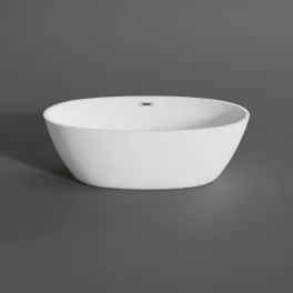 OVAL | wanna wolnostojąca, biała, 155x80x58 cm