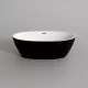 OVAL | wanna wolnostojąca, czarno-biała, 180x80x58 cm