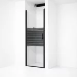Madeira | Black Pattern 80 drzwi prysznicowe uchylne, 190cm, 6mm, NANO