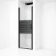 Madeira | Black Pattern 80 drzwi prysznicowe uchylne, 190cm, 6mm, NANO