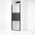 Madeira | Black Pattern 90 drzwi prysznicowe uchylne, 190cm, 6mm, NANO
