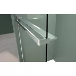 Rochelle | Chrome półka prysznicowa i wieszak na ręczniki do ścianki prysznicowej, 140 cm