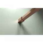 Rochelle | Rose Gold półka prysznicowa i wieszak na ręczniki do ścianki prysznicowej, 140 cm
