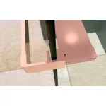 Rochelle | Rose Gold półka prysznicowa i wieszak na ręczniki do ścianki prysznicowej, 80 cm