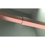 Rochelle | Rose Gold półka prysznicowa i wieszak na ręczniki do ścianki prysznicowej, 80 cm
