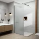 Walk-in | Black ścianka prysznicowa, szkło matowe 100, 200cm, 8mm, NANO