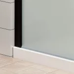 Walk-in | Black ścianka prysznicowa, szkło matowe 140, 200cm, 8mm, NANO