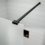 Walk-in | Black ścianka prysznicowa, szkło matowe 70, 200cm, 8mm, NANO