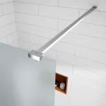 Walk-in | Chrome ścianka prysznicowa, szkło matowe 110, 200cm, 8mm, NANO