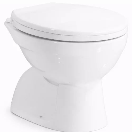 EUROPA | miska WC stojąca lejowa, ceramiczna, biała, odpływ pionowy