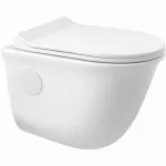 FRANKFURT | miska WC wisząca lejowa z deską slim, ceramiczna, biała