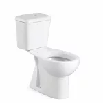 OSLO | WC kompakt lejowy ze spłuczką, odpływ pionowy, ceramiczny, biały
