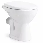 CORI | miska WC stojąca lejowa, ceramiczna, biała, odpływ poziomy