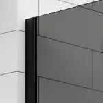 Walk-in | Black ścianka prysznicowa, szkło dymione 120, 200cm, 8mm, NANO