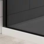 Walk-in | Black ścianka prysznicowa, szkło dymione 80, 200cm, 8mm, NANO